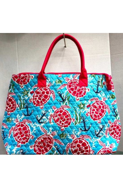 Large Quilted Tote Bag-TUO3907